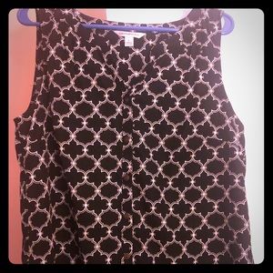 Black sleeveless blouse